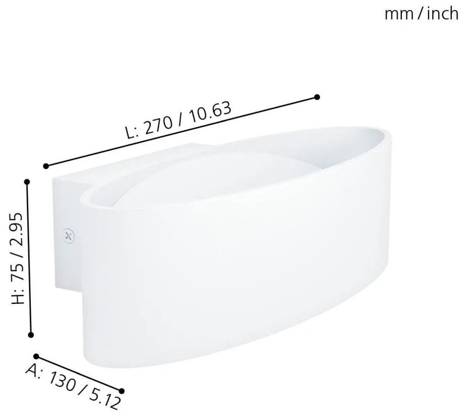 Eglo Maccacari 98541 falilámpa, 10W LED, 3000K, 1100 lm