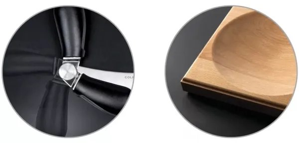 Cole&Mason - Konyhai vágódeszka hajlított késsel 21,5x51,5 cm bükk