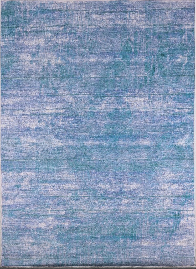 Szőnyeg 220x160 Kék Szürke Vintage Sima Melírozott Modern Hálószobába