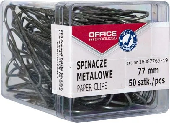 Gemkapocs, 77 mm, OFFICE PRODUCTS, ezüst (D8776319)