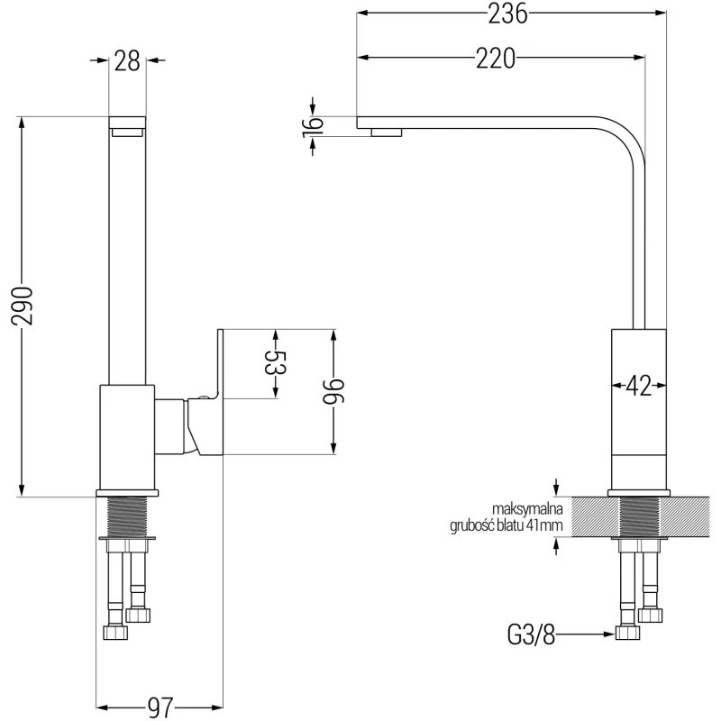 Mexen Mario, gránit mosogató 820x436x161 mm, 2 kamrás, szürke króm szifonnal és szürke Rita mosogató csaptelep, 6504-71-670300-71