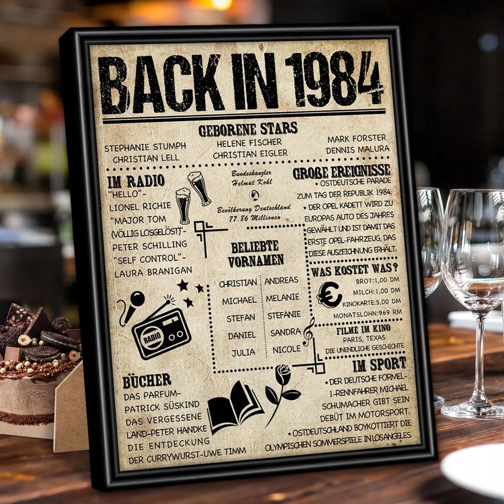 Univerzális képkeret 20 x 25 cm fekete fényes 1984 sötét Retro