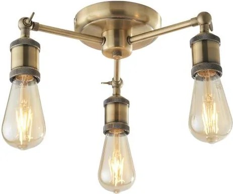 ENDON 97243 HALO Loft Mennyezeti Lámpa Antik Sárgaréz E27 IP20