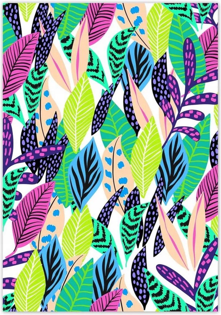 Poszterek 70x100 Színes kompozíció Levél