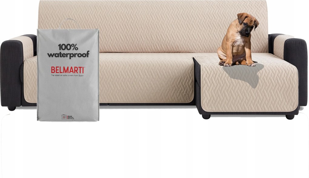 Vízálló ágytakaró kanapéra sarokvédő teflon bézs 200 cm jobbos