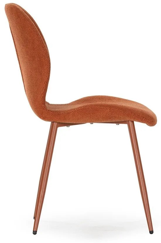 Terrakotta színű kárpitozott étkezőszék szett 4 db-os Ansu – Marckeric