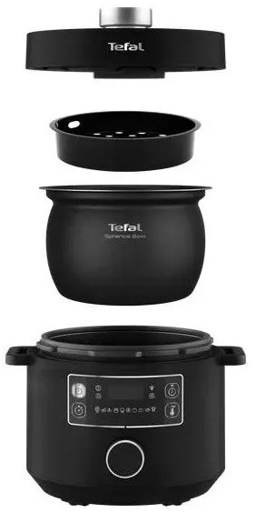 Tefal - Többfunkciós elektromos edény TURBO CUISINE 4,8 l 1090W/230V fekete