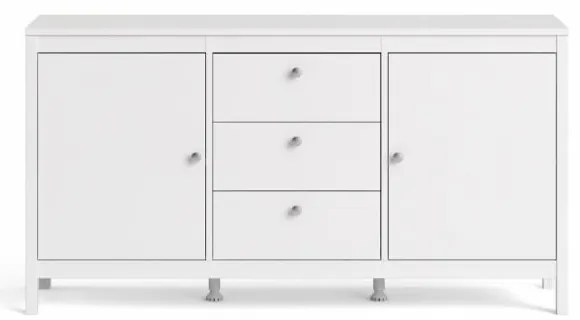 Tvilum Fehér tálalószekrény 3 fiókkal SALOMO