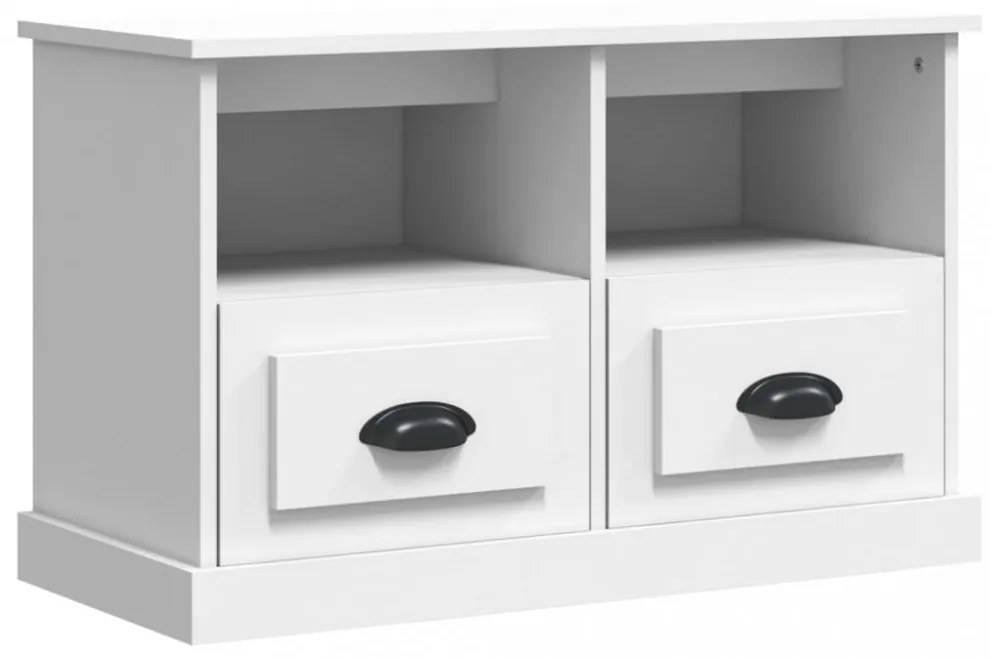 fehér szerelt fa TV-szekrény 80 x 35 x 50 cm