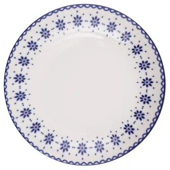 24 darabos fehér/kék porcelán étkészlet