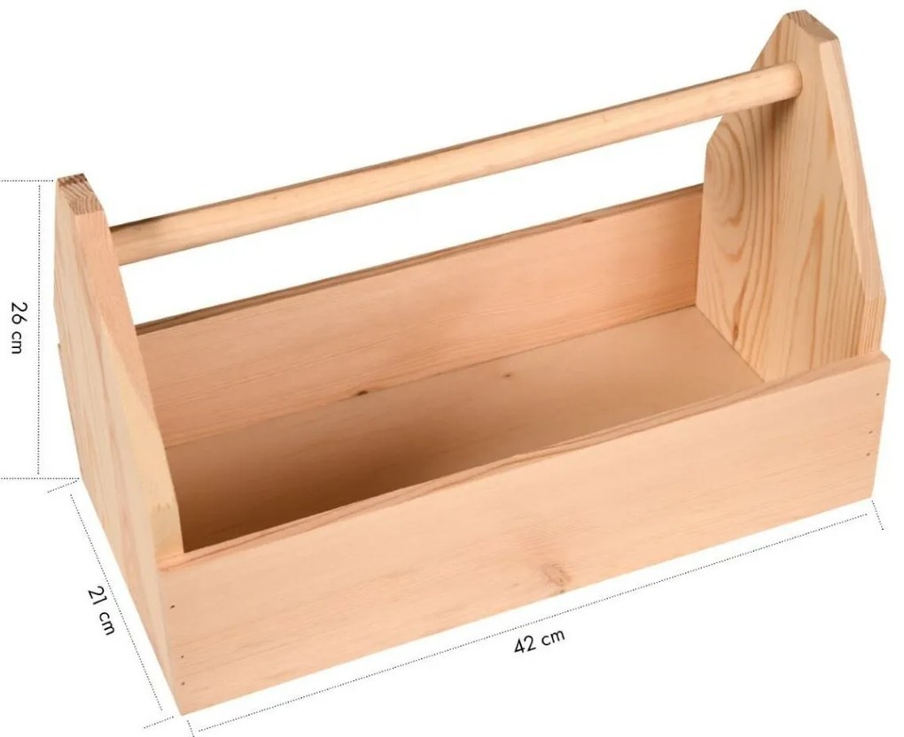 Kesper 69576 Szerszámos láda fenyő 42 x 21 x 26 cm