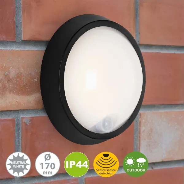 Briloner 3352-015 - LED Kültéri lámpa érzékelővel HELSINKI LED/12W/230V IP44