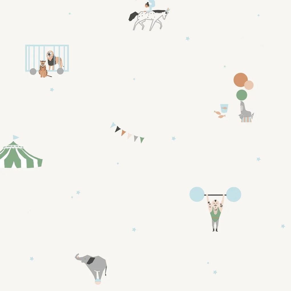 Flizelin Tapéta A Gyerekszobába Cirkusz Motívum