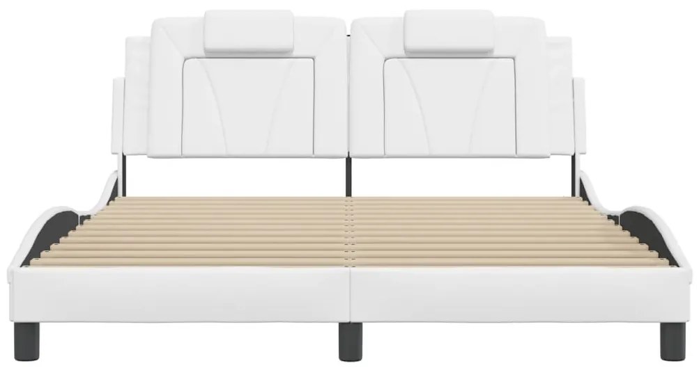 fehér ágykeret Viana LED-ekkel matrac nélkül 160 x 200 cm