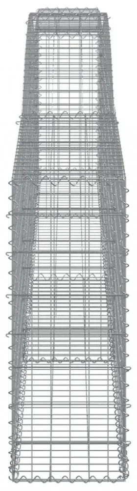 íves horganyzott vas gabion kosár 400x30x80/100 cm