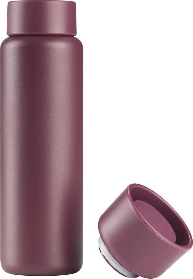 Borvörös rozsdamentes acél termobögre 650 ml Singles – Zone