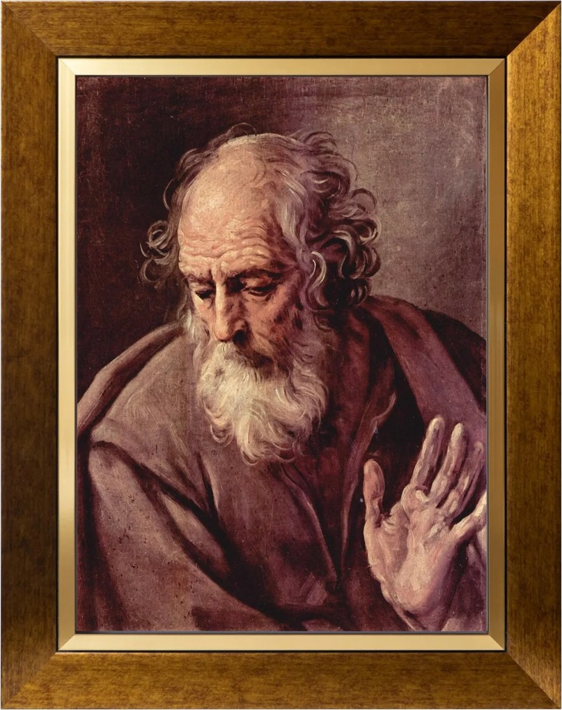 Szent József Szakrális Kép Arany Vászon Díszkeret 30X40