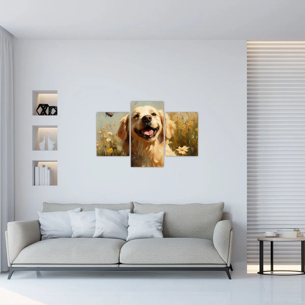 Kép - Boldog kutyus (90x60 cm)