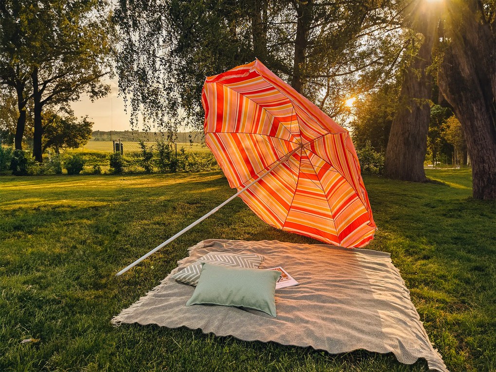 Piros-narancssárga napernyő SUNBEAM 180 cm