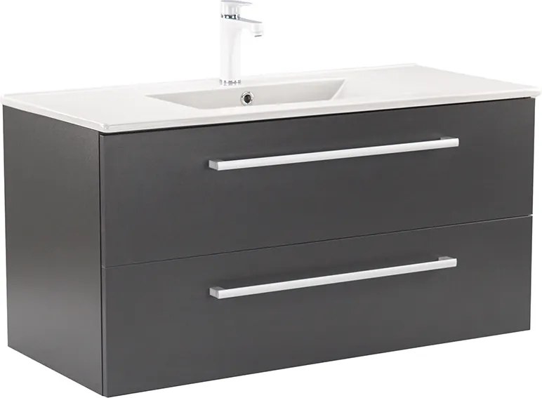Vario Clam 100 alsó szekrény mosdóval antracit-antracit