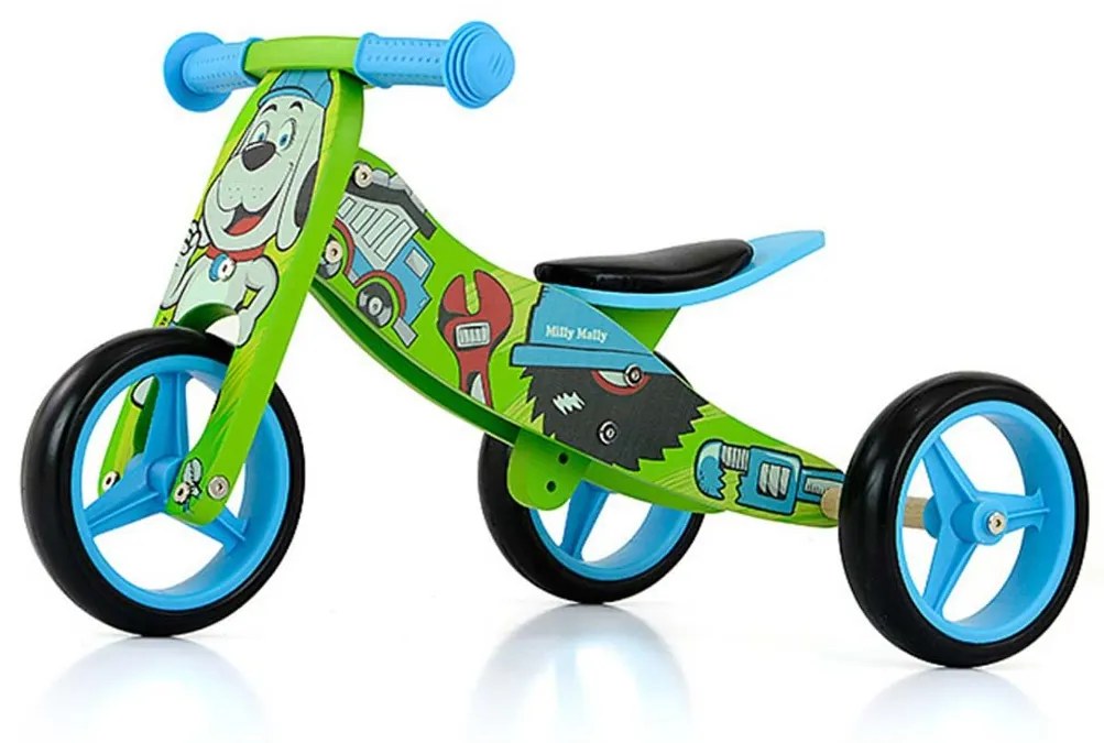 Gyerek multifunkciós fa futóbicikli Milly Mally Jake Bob