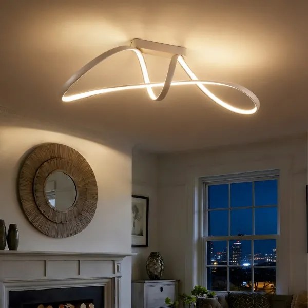 Brilagi-LED Fényerőszabályozható felületre szerelhető csillár TWISTER LED/60W/230V 3000-6000K bézs+távirányító