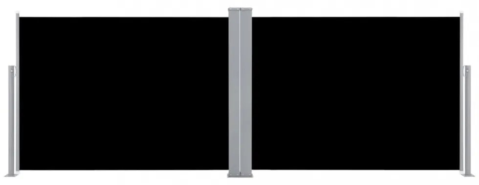 fekete behúzható oldalsó napellenző 100 x 1000 cm