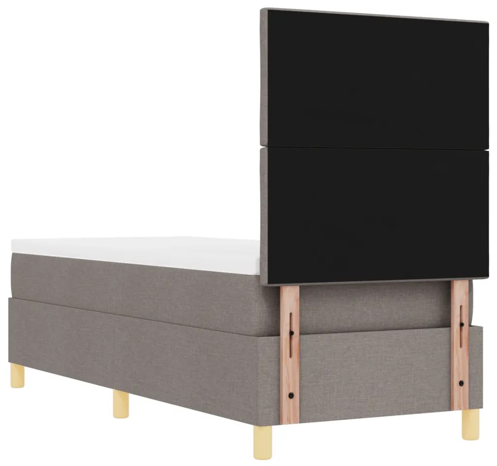 Box Spring Ágy Matraccal & LED Topszínű 80x200 cm Szövet