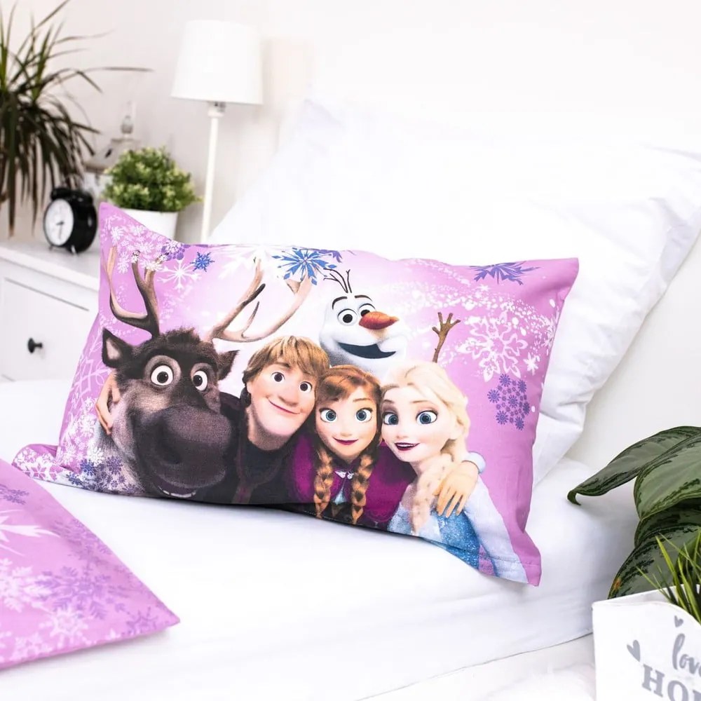 Pamut gyerek ágyneműhuzat babaágyhoz 100x135 cm Frozen "Purple" – Jerry Fabrics