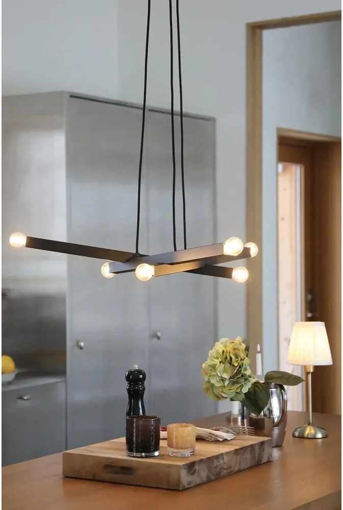 Fekete fém függőlámpa Stack – Markslöjd