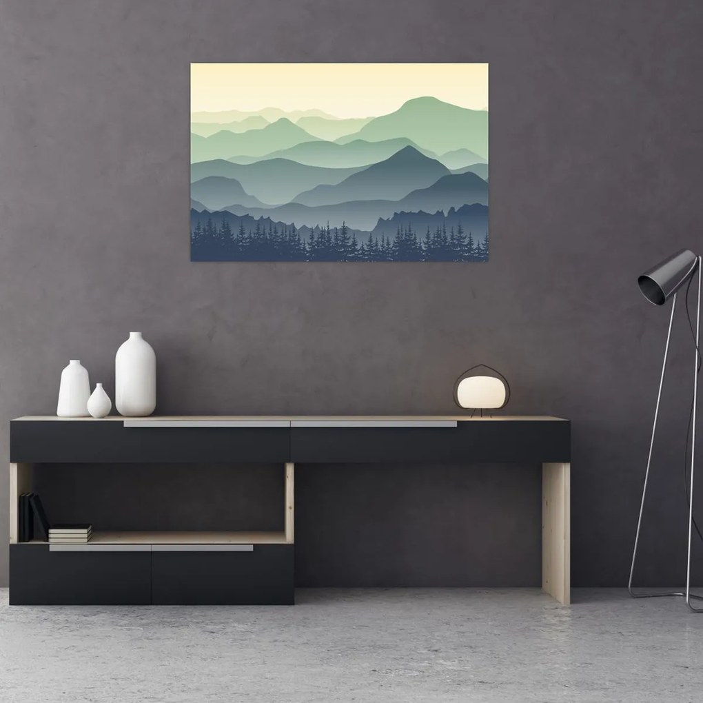 Kép - Forest Mountain (90x60 cm)