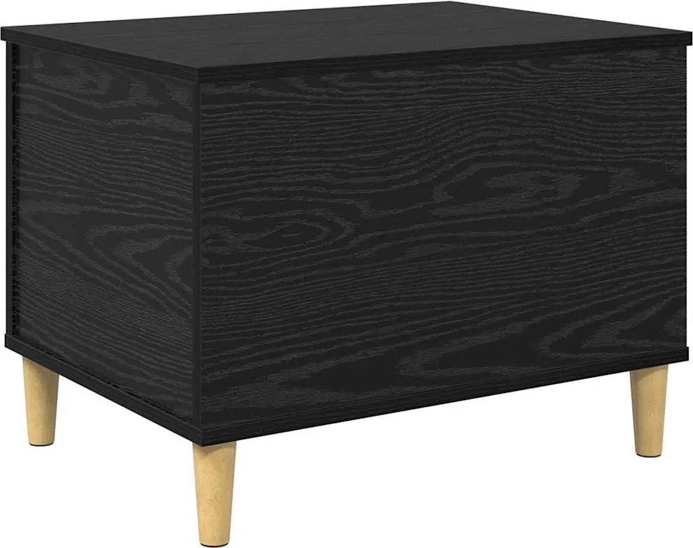 vidaXL Éjjeliszekrény Fekete tölgy 60 x 44,5 x 45 cm Faanyag
