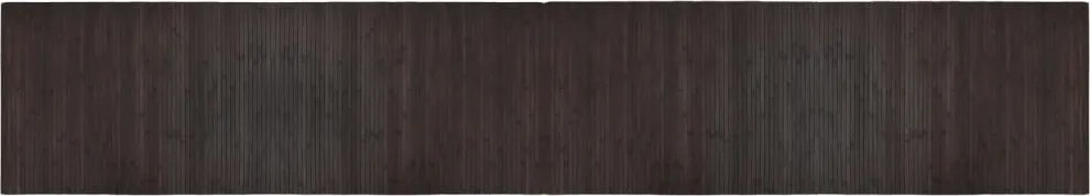 vidaXL négyszögletű sötétbarna bambusz szőnyeg 70 x 400 cm