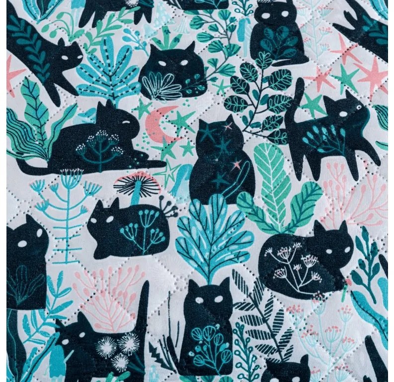Ágytakaró CREEPY CATS színes Méret: 220 x 240 cm