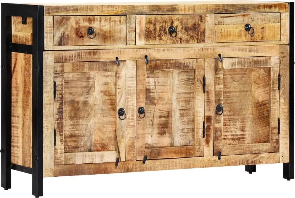 vidaXL tömör mangófa tálalószekrény 120 x 35 x 76 cm