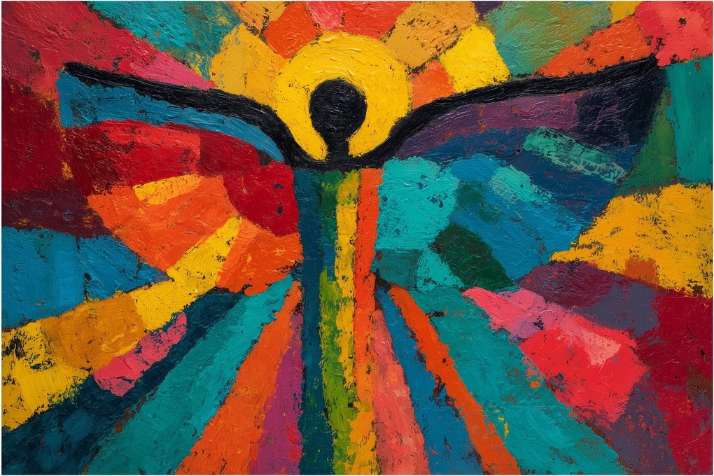 Kép - Festett angyal (90x60 cm)