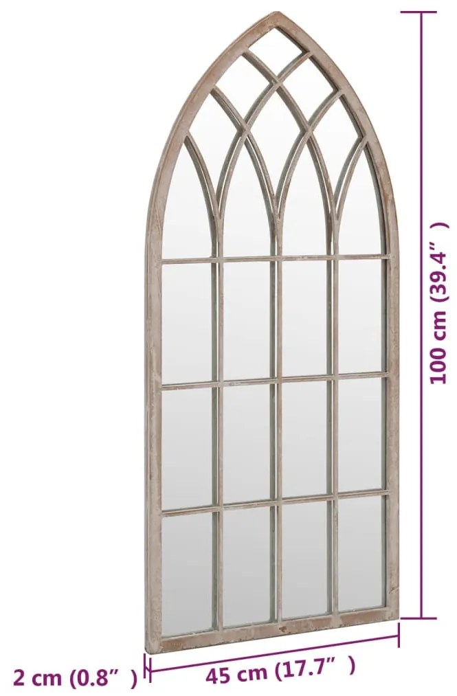 homokszínű vastükör beltéri használatra 100 x 45 cm