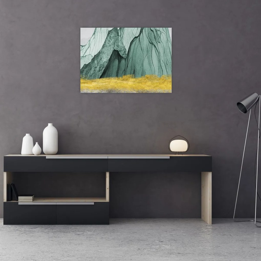 Üveg kép - Smaragdhegység N⁰3 (70x50 cm)