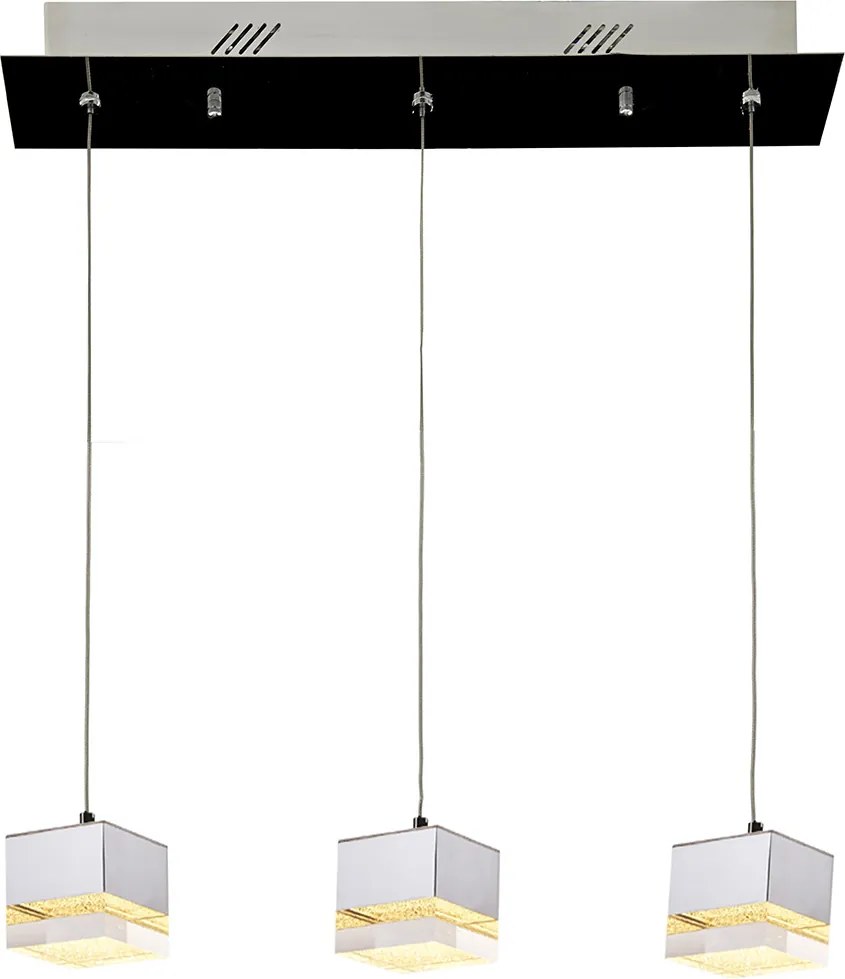 Italux modern LED függeszték seth króm átlátszó itxmd14009016-3a