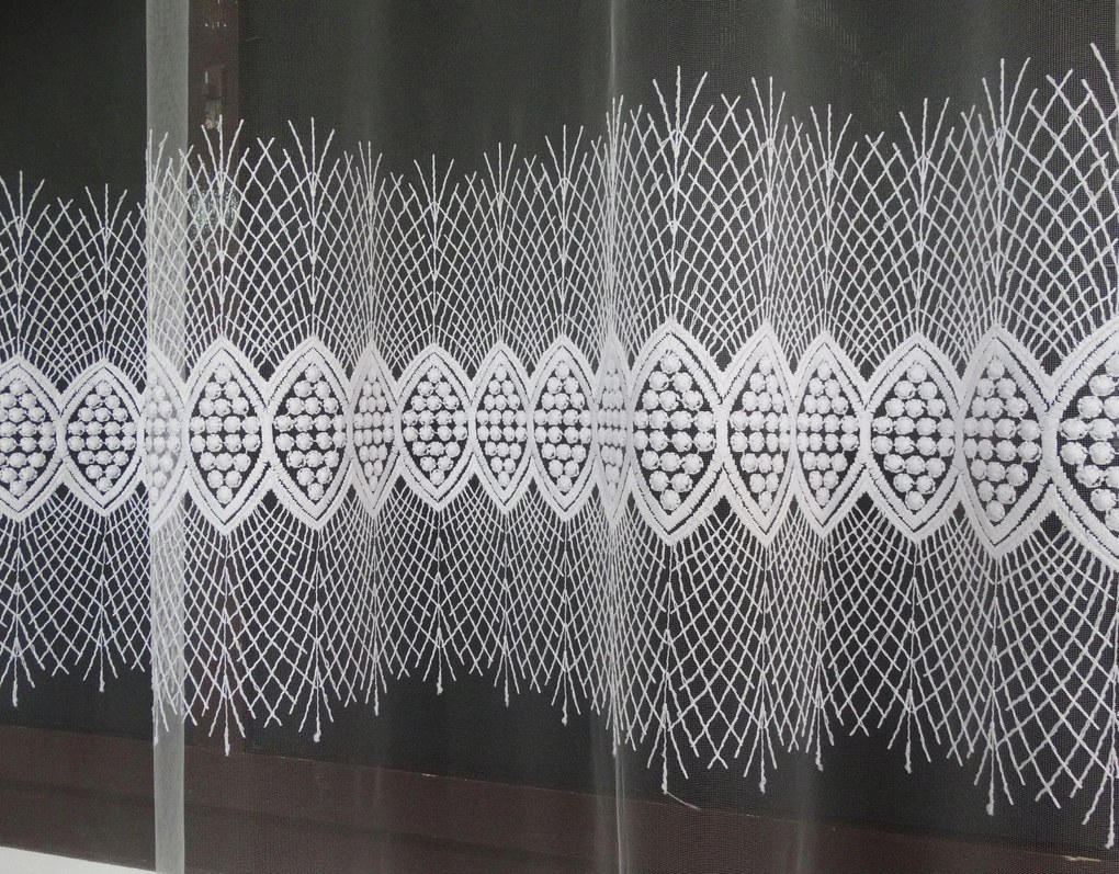 Mg Függöny Ismeja háló hímzés villanófény Fehér 400x250