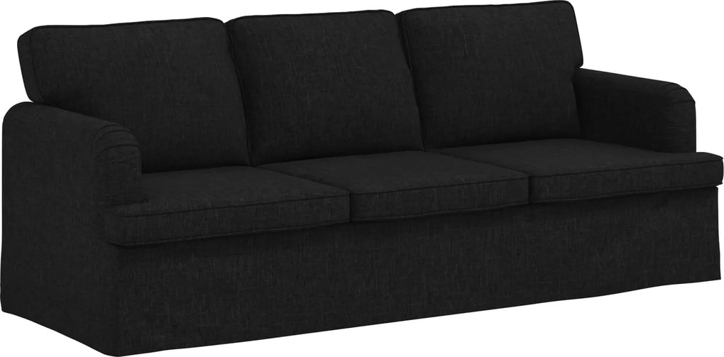 vidaXL Kanapé Fekete 201 x 80 x 85 cm szövet