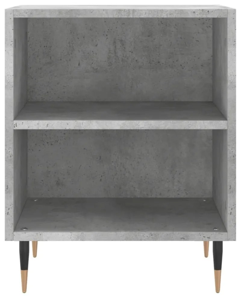 2 db betonszürke szerelt fa éjjeliszekrény 40x30x50 cm