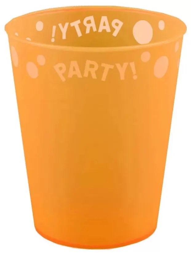 Orange, Narancssárga micro prémium műanyag pohár 250 ml