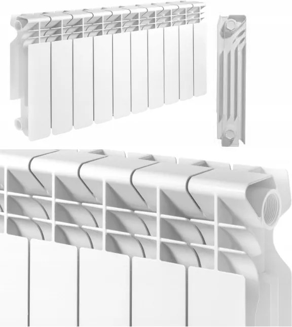 Alumínium Radiátor Fehér 800x800mm 10 Bordás