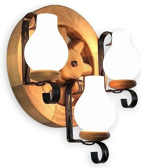 Brilagi - Fali lámpa ROATA APLICA 3xE14/40W/230V bükkfa