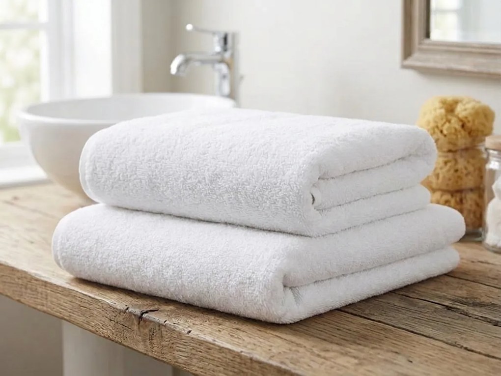 Fürdőlepedő MONEA 70x140 cm fehér, 100% pamut