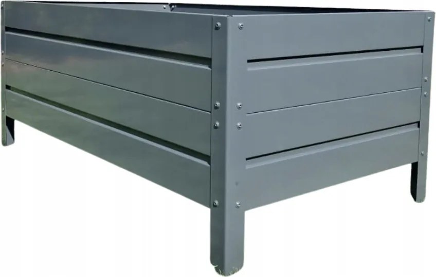 Kerti ágyás magasított 120x70x40cm acél 1mm Antracit Ptf Lengyel
