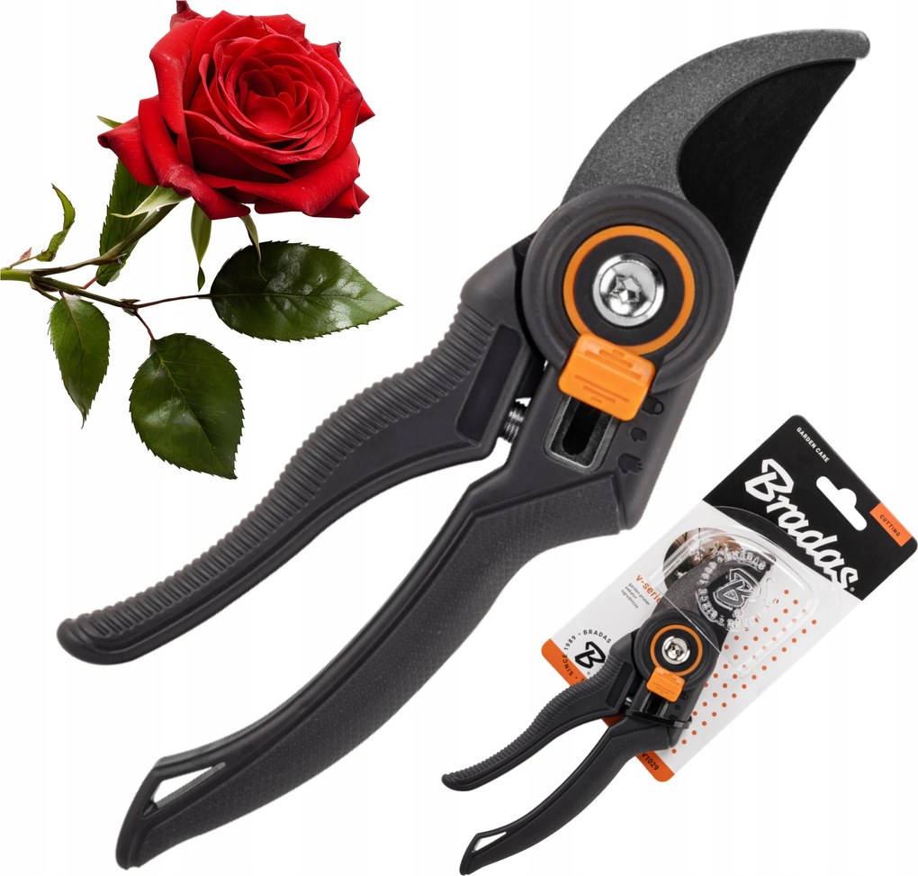 Metszőolló Kerti Kézi Virágágvágó Olló Bradas Acél SK5