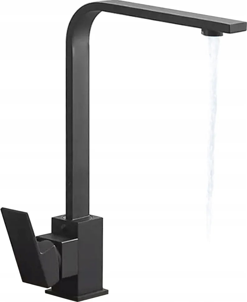 Fekete Konyhai Mosdó Csaptelep Forgatható Kifolyócső Csaptelep Mosogatóhoz