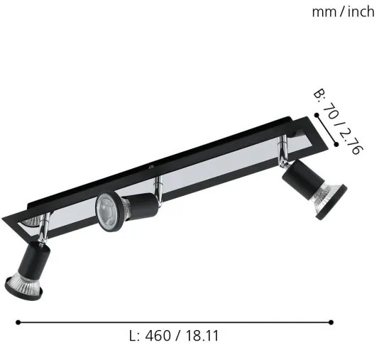 Eglo 94965 - LED Spotlámpa SARRIA 3xGU10-LED/5W/230V